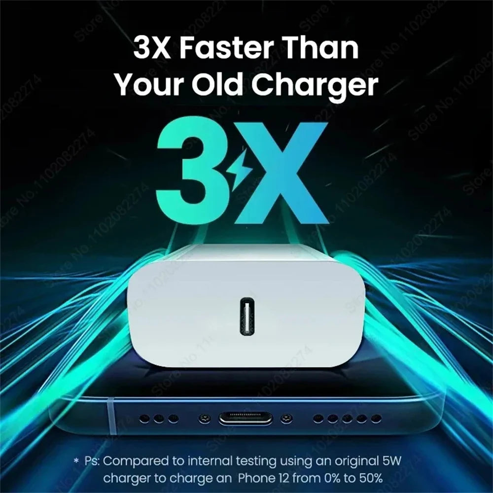 PD 40W Fast Charger For iPhone 14 13 12 11 15 16 Pro Max Phone Charger For iPhone 15 16 Plus USB C Cable Fast Charging Data Line