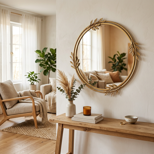 Dekor Tükör Arany Kerettel lifestyle fotó